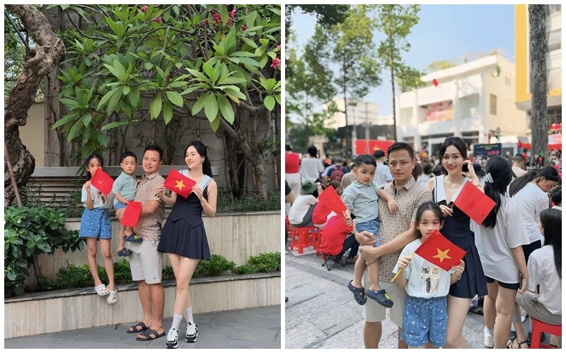 Sau khi kết hôn với doanh nhân hơn cô 13 tuổi vào tháng 3/2016, Ngô Trà My hạ sinh lần lượt con gái và con trai, gia đình đủ nếp đủ tẻ.