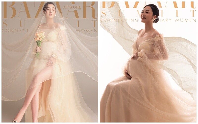 Nhiều người nhận xét, Á hậu nổi tiếng xinh đẹp và mặn mà hơn khi mang thai lần hai. 