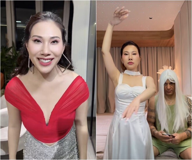 Hiện tại, bà mẹ một con không chỉ có vóc dáng đẹp khi từng trải qua sinh nở mà còn giữ được tinh thần vui tươi sau biến cố trầm cảm phải dùng thuốc lâu năm.
