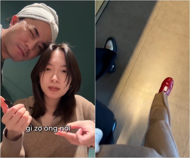 Cô nàng luôn có sự đồng hành của ông xã Đức Triệu.