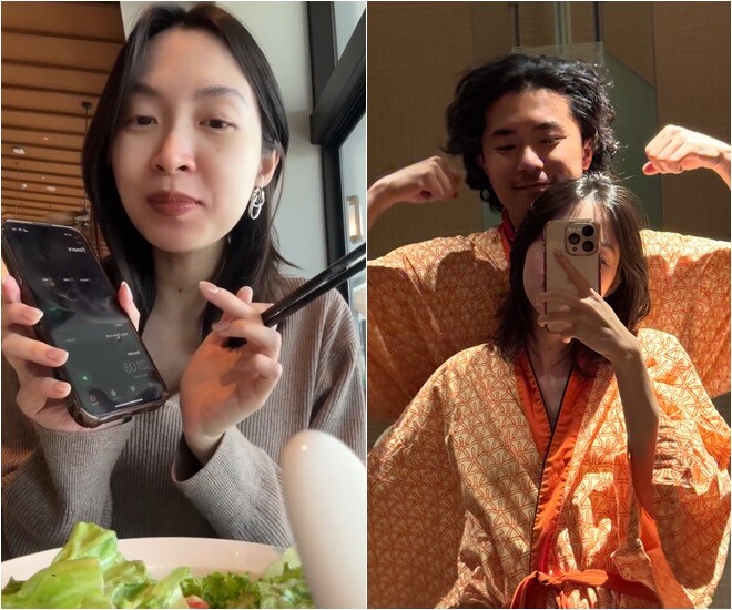 Linh Bùi phải bấm giờ vì ăn quá chậm.