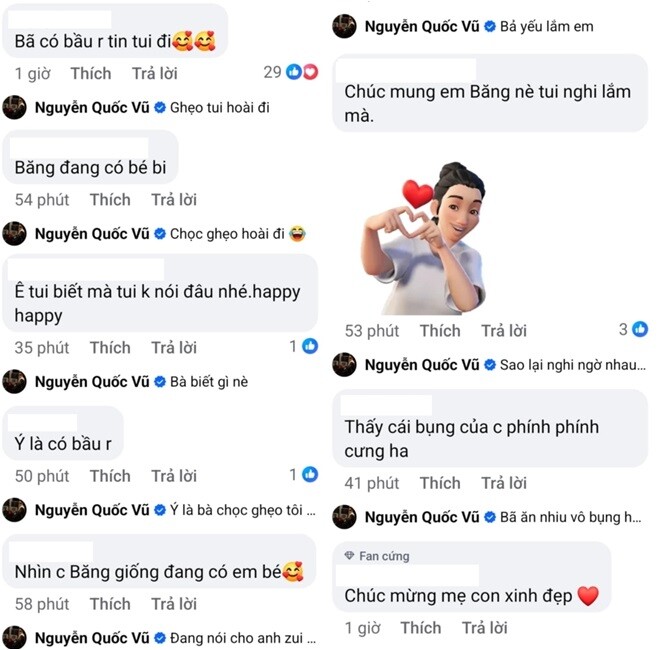Doanh nhân Quốc Vũ không ngại đáp lại những nghi vấn về việc vợ đang mang thai.