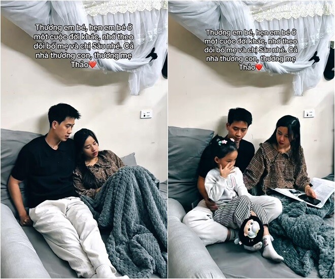 Gia đình Thảo Dương buồn bã khi mất em bé 10 tuần tuổi.