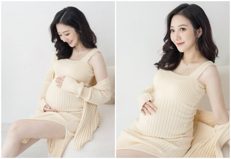 Hà Y Đình rạng rỡ và cuốn hút khi mang thai.