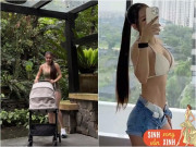 Bà bầu - Vợ thủ môn Đặng Văn Lâm khoe body quá "mlem" sau sinh 2 tháng, dân tình nổ tranh cãi chuyện không ở cữ