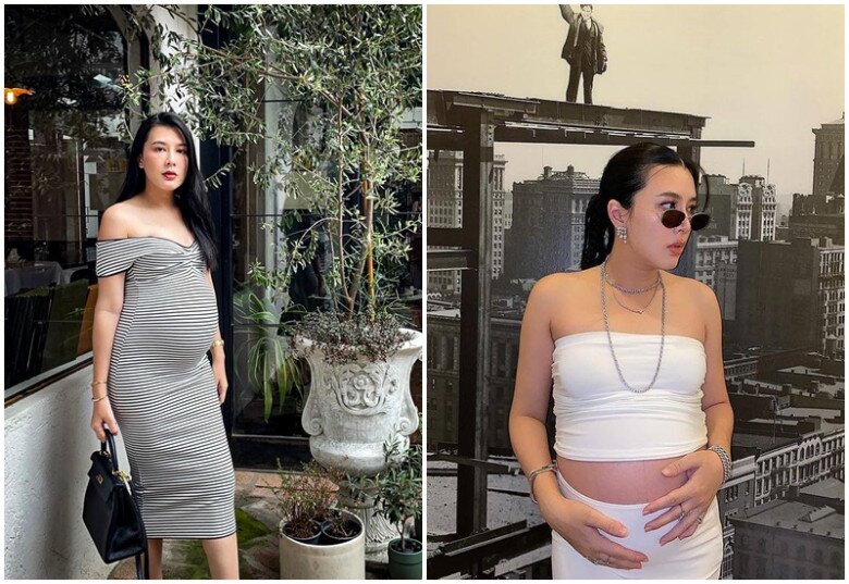Dù tăng cân nhiều trong lần mang thai thứ hai, nàng dâu hào môn vẫn rất hạnh phúc.