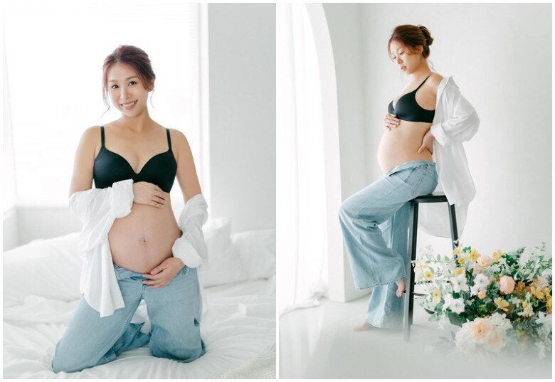 Nữ nghệ sĩ xinh đẹp, rạng rỡ khi mang bầu.