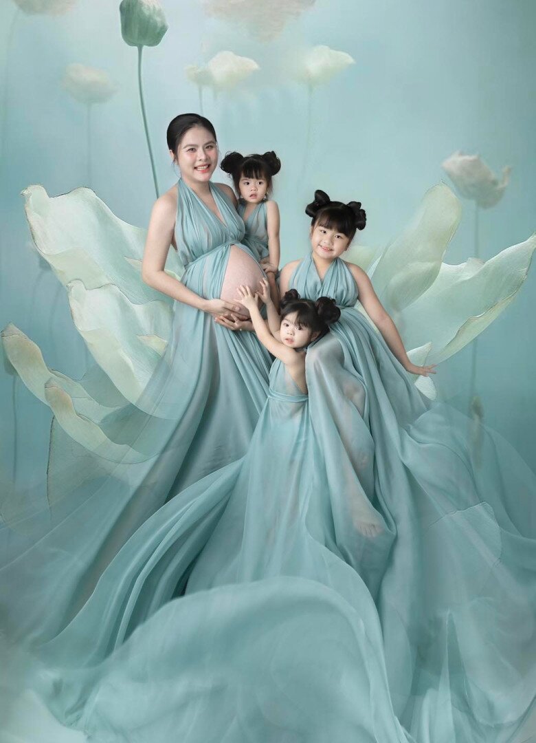 Vân Trang 3 lần mang thai đều nghén nặng.