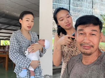 Vợ kém 26 tuổi của Tiết Cương về nhà mẹ ruột ở cữ: Được chồng mua đủ thứ tẩm bổ, nhan sắc sau sinh gây chú ý