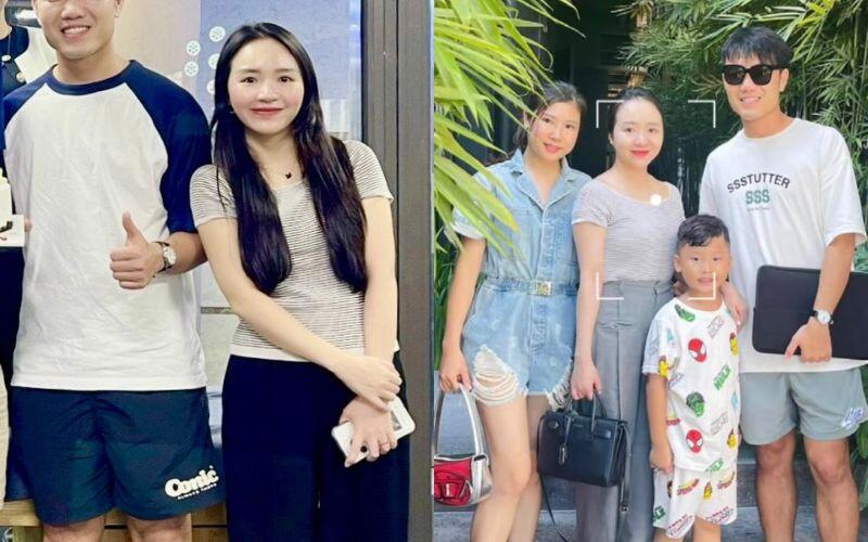 Trong một bức ảnh được dân mạng lan truyền vào năm 2023, Nhuệ Giang xuất hiện với gương mặt trang điểm nhẹ, mái tóc đen dài buông xõa và phong cách giản dị khi cùng chồng đưa con gái đi chơi. Dù không cầu kỳ, cô vẫn toát lên vẻ đẹp gần gũi, tự nhiên.