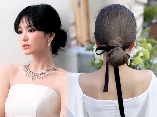 Kiểu tóc búi khiến Song Hye Kyo mê mẩn, vừa sang vừa xinh nhưng chỉ tốn 30 giây để làm
