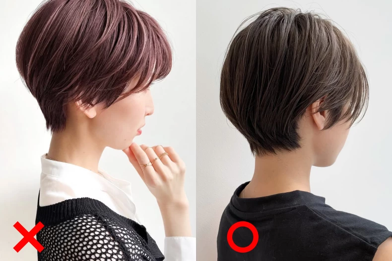 Phần cong lên của mái tóc được nâng quá cao sẽ khiến chị em bị mất cân đối 