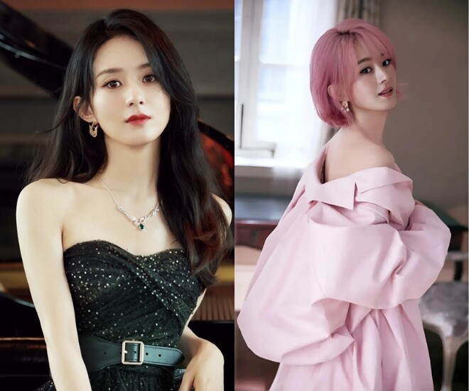 Triệu Lệ Dĩnh từng trung thành với mái tóc tối màu, thế nhưng vẫn sẵn sàng chơi lớn nếu tìm được màu tóc phù hợp 
