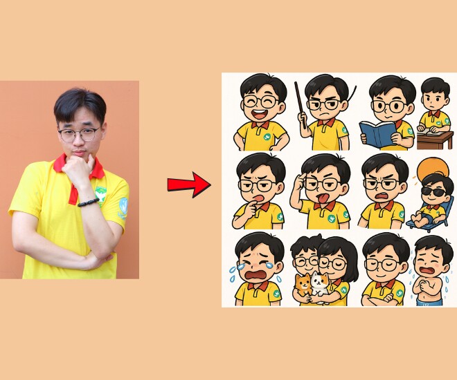 Cách tạo bộ sticker đáng yêu cho các bé.