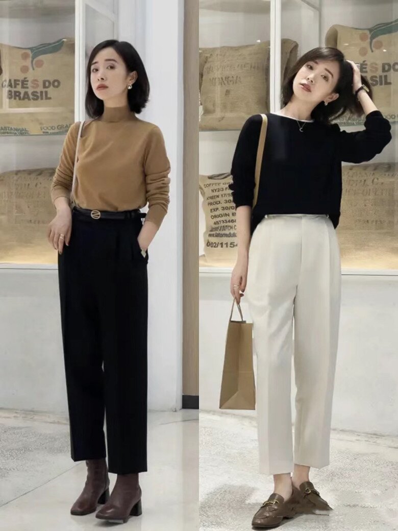 Kiểu quần này rất hợp với chị em có thân hình to phía dưới, giúp cân bằng lại vóc dáng.