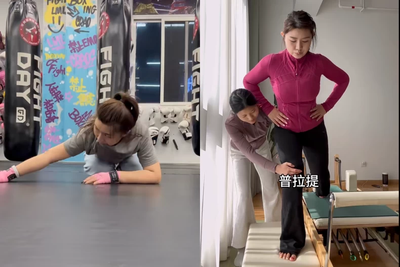 Cô gái kết hợp nhiều bài tập khác nhau trong 1 ngày để tăng cường đốt mỡ hiệu quả.