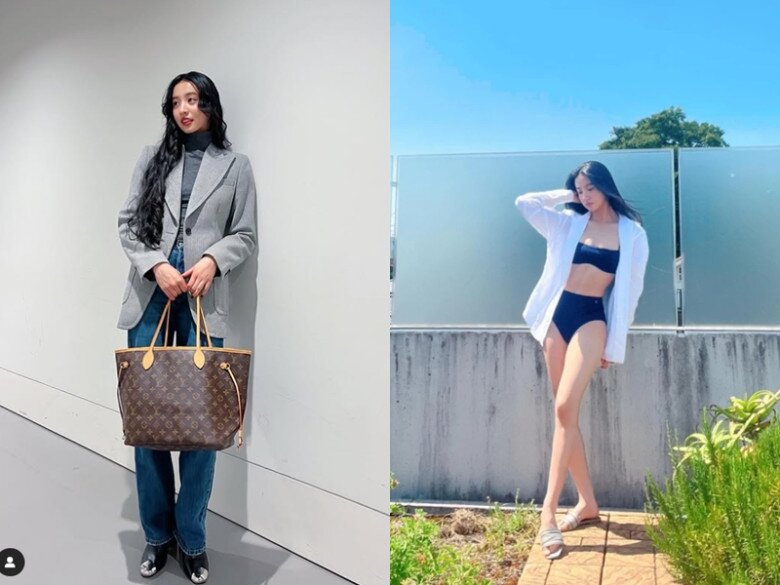 Body đẹp với đôi chân dài nuột nà của Koki chẳng thua kém bất cứ người mẫu nào.