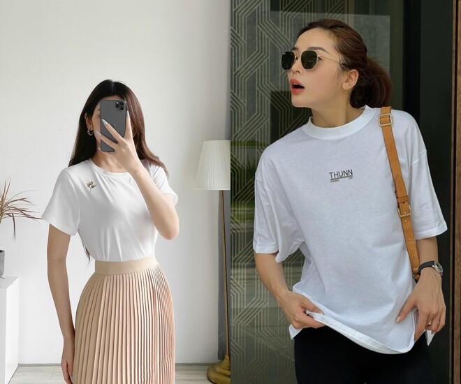 Logo nhỏ trước ngực hoặc thêu hoa nhỏ trông tinh tế mà vẫn đủ để tạo điểm nhấn. 