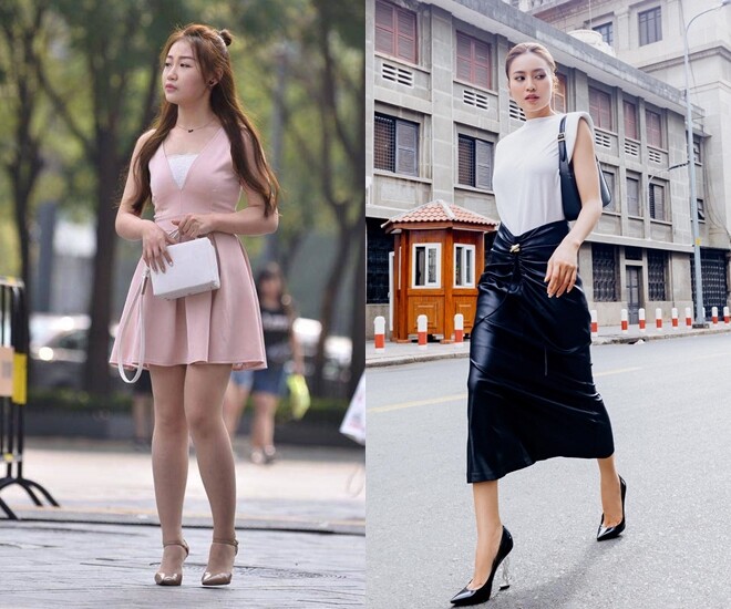 Giày cao gót mũi nhọn tuy tôn dáng nhưng lại khá bí bách và không hợp với nhiều kiểu váy áo mỏng manh, phóng khoáng của mùa hè.