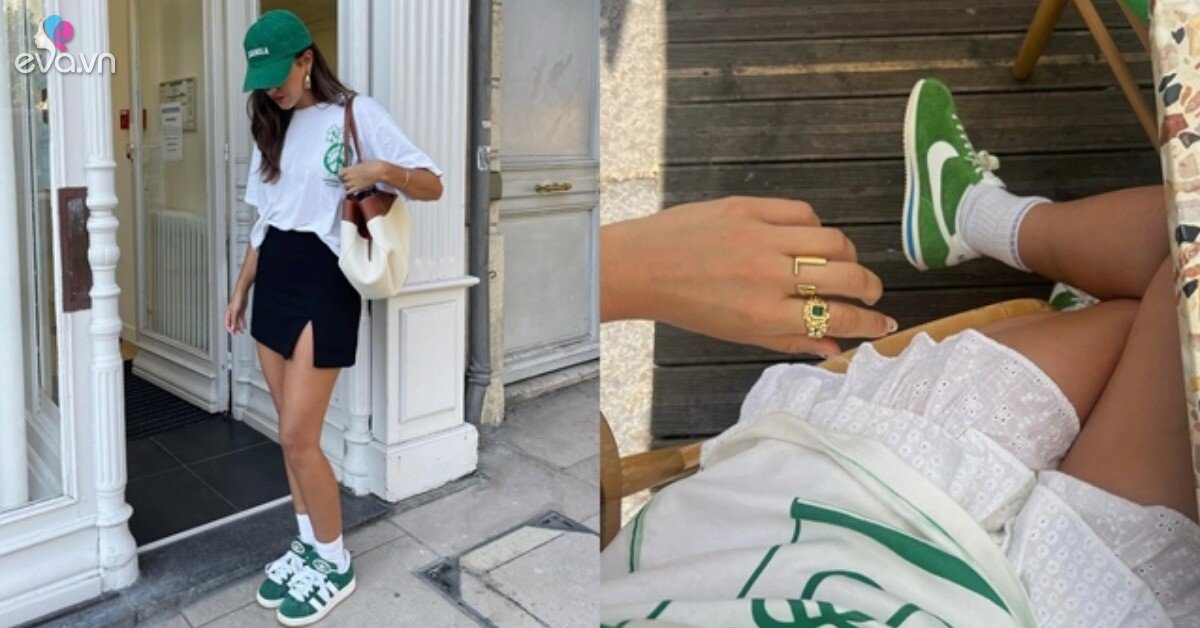 Mẫu Giày Sneaker Màu Xanh Lá Cây - Phong Cách Quốc Dân Cân Đẹp Mọi Trang Phục