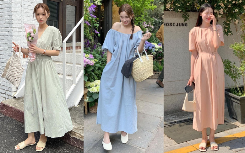 Những màu sáng pastel như xanh, hồng giúp vẻ ngoài chị em thêm phần trẻ trung mà lại tôn da hiệu quả.