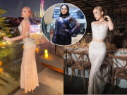 Thời trang - Hoa hậu Kỳ Duyên diện váy xuyên thấu khoe nội y gợi cảm, so với thời thi Miss Universe khác biệt đến ngỡ ngàng