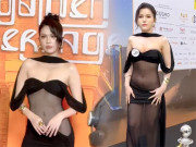 Thời trang - Thí sinh thi hoa hậu gây sốc vì mặc lại bộ đồ xuyên thấu "sóng gió" của Ngọc Trinh, dân mạng liền đặt lên bàn cân so sánh