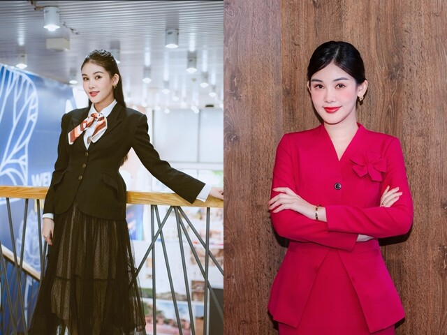 Áo khoác vest hay blazer được cô ứng dụng nhiều trong thời trang giảng đường mang đến vẻ chỉn chu mà vẫn thời trang.
