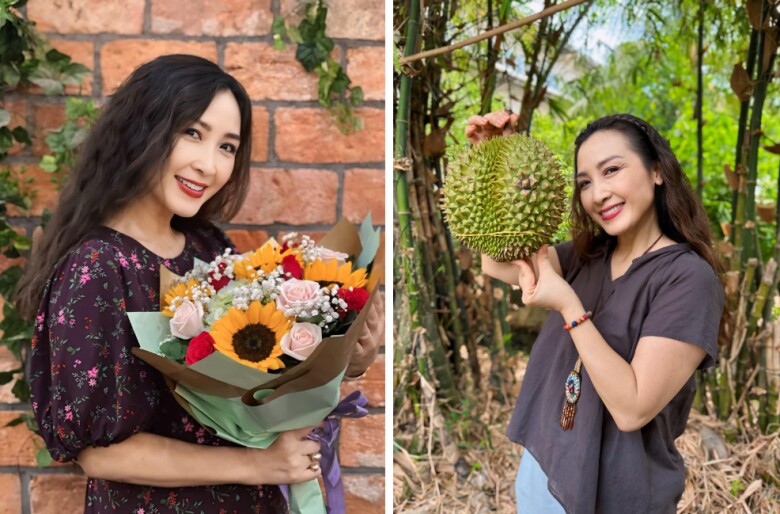 Gương mặt đã xuất hiện nhiều nếp nhăn nhưng Khánh Huyền vẫn cho thấy vẻ đẹp tự nhiên là tuyệt vời nhất.