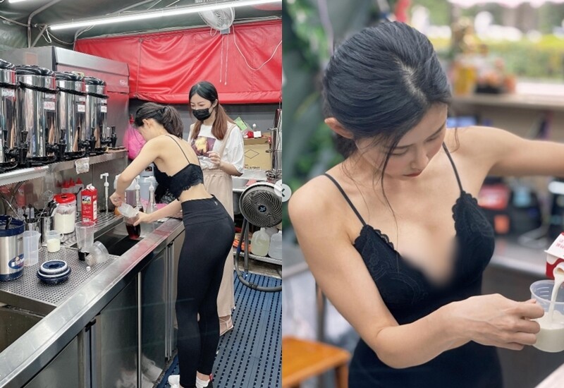 Thời gian gần đây, nhiều cô gái bán hàng tại quán ăn, quán nước, thậm chí là xe đẩy vỉa hè, gây xôn xao vì diện trang phục hở hang, táo bạo.