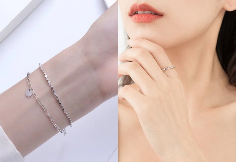  Trang sức bạc có tác dụng trừ tà nên đeo tay phải.