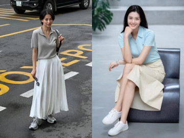 Kiểu áo mùa hè mặc với chân váy sang hơn sơ mi, diện đi làm ai cũng tưởng bạn giàu ngầm