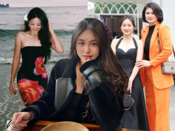 Con gái "hoa khôi bóng chuyền" Kim Huệ lấy hết nét đẹp của mẹ, 13 tuổi cao gần 1m70, bắp tay rắn chắc, mặt đẹp như hoa hậu