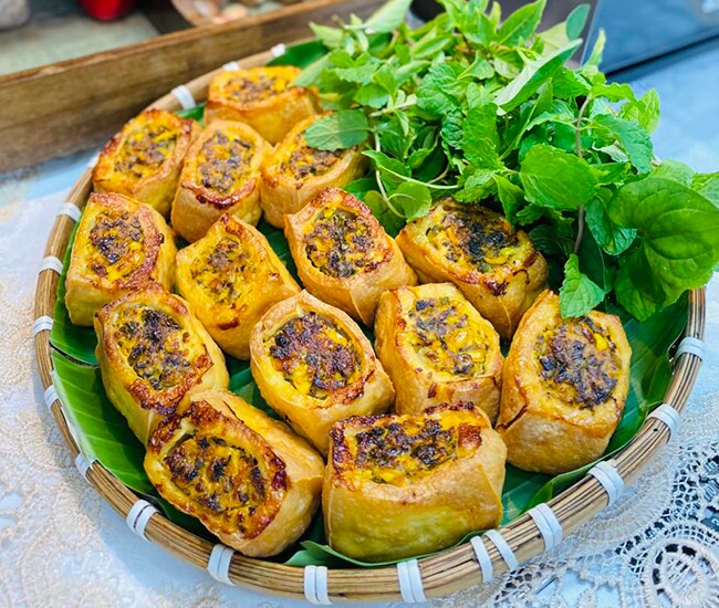 Món đậu phụ nhồi rau củ chiên thật sự hấp dẫn.