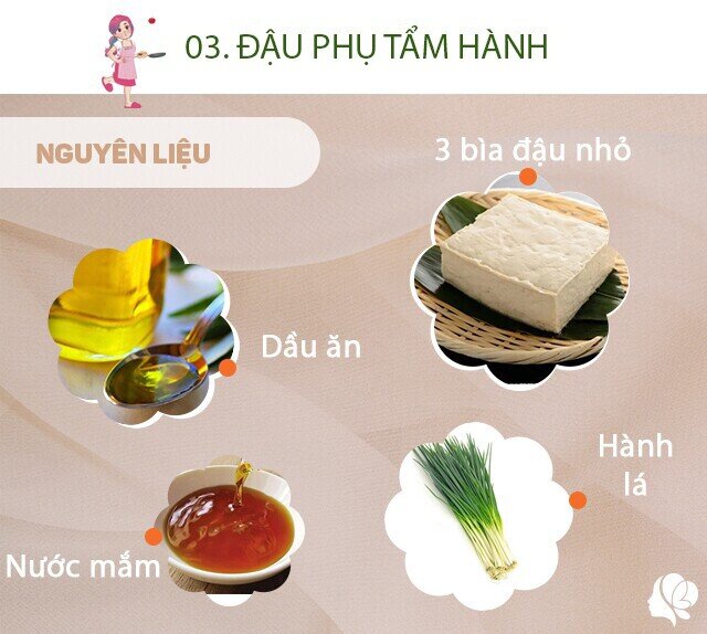 Chuẩn bị: 2 bìa đậu phụ to hoặc 3 bìa nhỏ, 1 thìa canh nước mắm, xíu đường, 2 nhánh hành lá.
