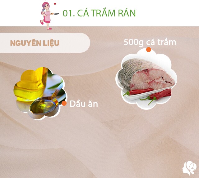 Chuẩn bị: 500g cá trắm cắt khúc, dầu ăn.