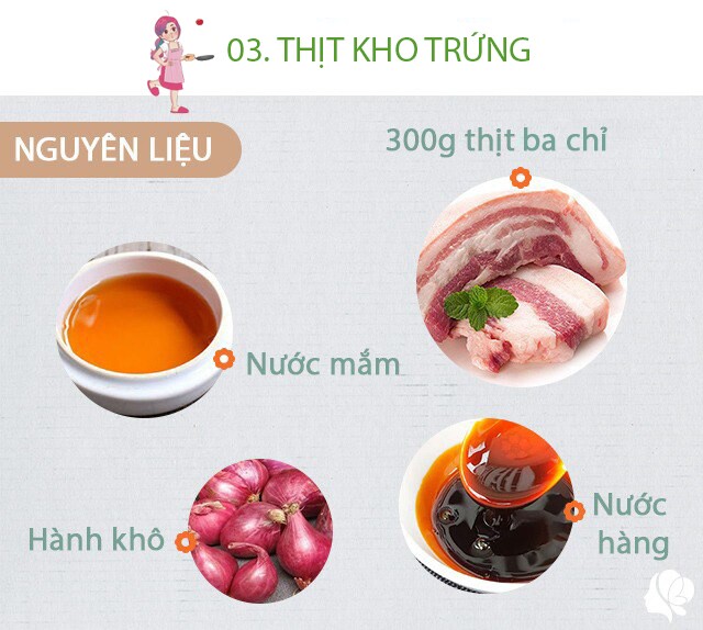 Chuẩn bị: 300g thịt ba chỉ, 15 quả trứng cút luộc, nước hàng, bột canh, nước mắm, hành khô