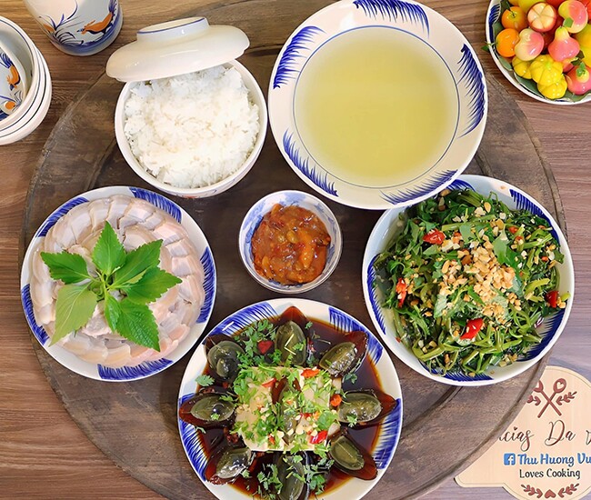 Thực đơn cơm tối thanh mát, ngon miệng.