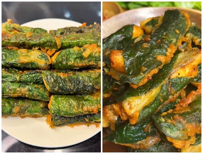 Món cá cuốn lá lốt chiên đang rất hot trên mạng xã hội.