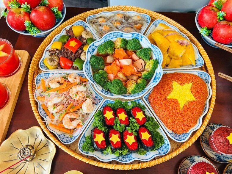 Chị em chia sẻ loạt bánh, các món ăn đẹp amp;#34;hoa mắtamp;#34;, ngập tràn không khí yêu nước, mừng ngại đại lễ 30-4 - 10
