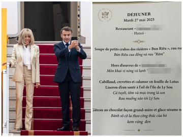 Vợ chồng tổng thống Pháp sang thăm Việt Nam, thực đơn đãi khách bất ngờ với 2 món cực dân dã