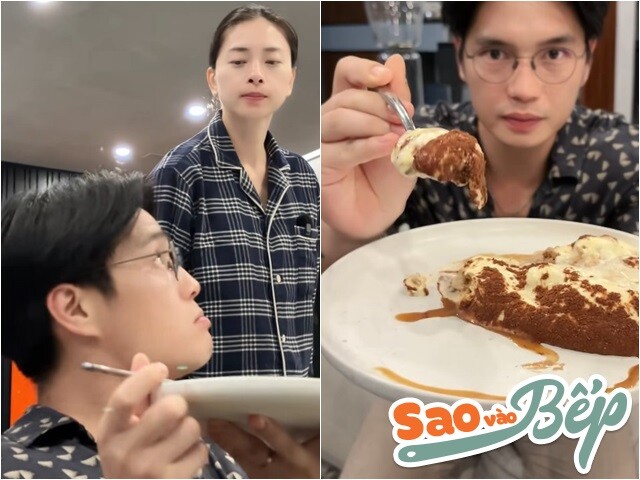 Chồng Ngô Thanh Vân bị "bắt quả tang" khi định trốn vợ bầu ăn khuya với bánh ngon tự làm