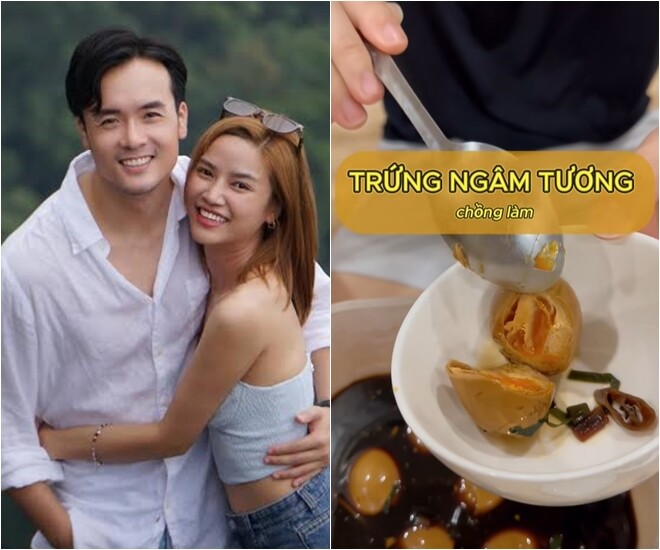 Cặp đôi diễn viên Anh Tuấn – Anh Đào luôn khiến khán giả ngưỡng mộ bởi cuộc sống hôn nhân hạnh phúc. Cô nàng không giấu được sự tự hào khi khoe món “trứng ngâm tương chồng làm”.