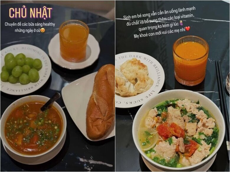 MC Mai Ngọc khoe amp;#34;cơm canh sáng tốiamp;#34; dù bận bịu chăm con nhỏ, đổi món ngon cho ngày hè nóng nực - 4