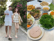 Bếp Eva - MC VTV hì hục cả buổi để nấu món canh ngon ngọt cho người yêu kém tuổi là "Hoàng tử" bóng đá Việt Nam