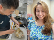 Bếp Eva - Chồng Việt kiều Canada của Hoa hậu Diễm Hương về Việt Nam đãi vợ ăn cơm với chuối