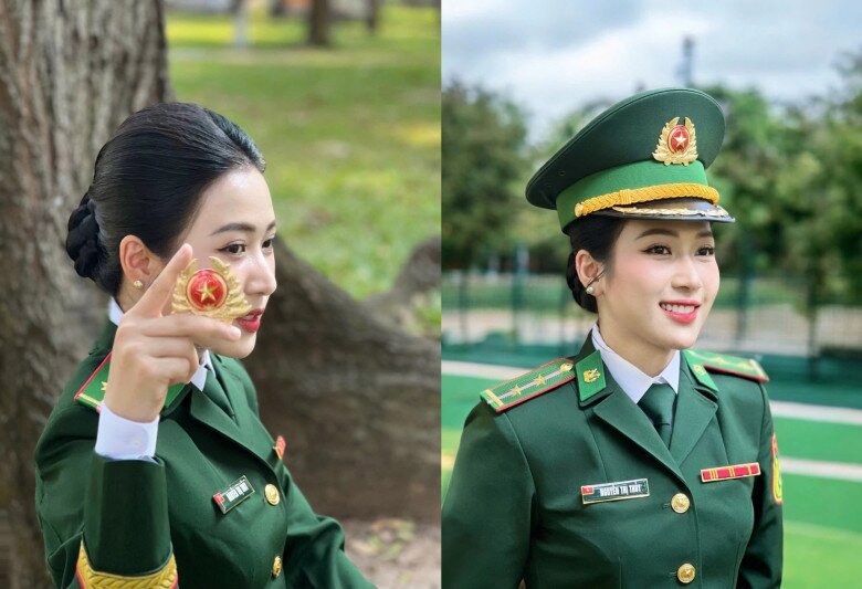 Nữ chiến sĩ xinh đẹp được cư dân mạng truy tìm.