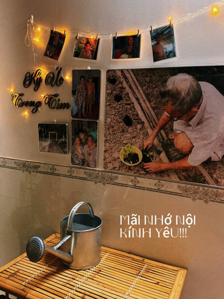 Nhớ giọng nói trầm ấm của ông, bàn tay nhăn nheo nhưng đầy yêu thương của bà. Nội đi rồi, nhưng tình cảm ấy vẫn luôn ở lại, lặng lẽ mà sâu sắc như chính góc nhỏ này, một phần không thể thiếu trong tâm trí con đến hết đời này. Tất cả của con.