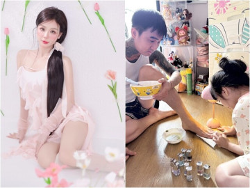 Cháu gái xinh của NSƯT Bảo Quốc sống chung với Đạt G, cảnh con riêng vẽ móng chân cho bố dượng nhận bình luận vô duyên