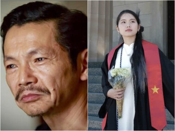 Con gái xinh đẹp của NSND Trung Anh tốt nghiệp ở Mỹ, lộ diện mạo người vợ trẻ trung như "chị gái" của con